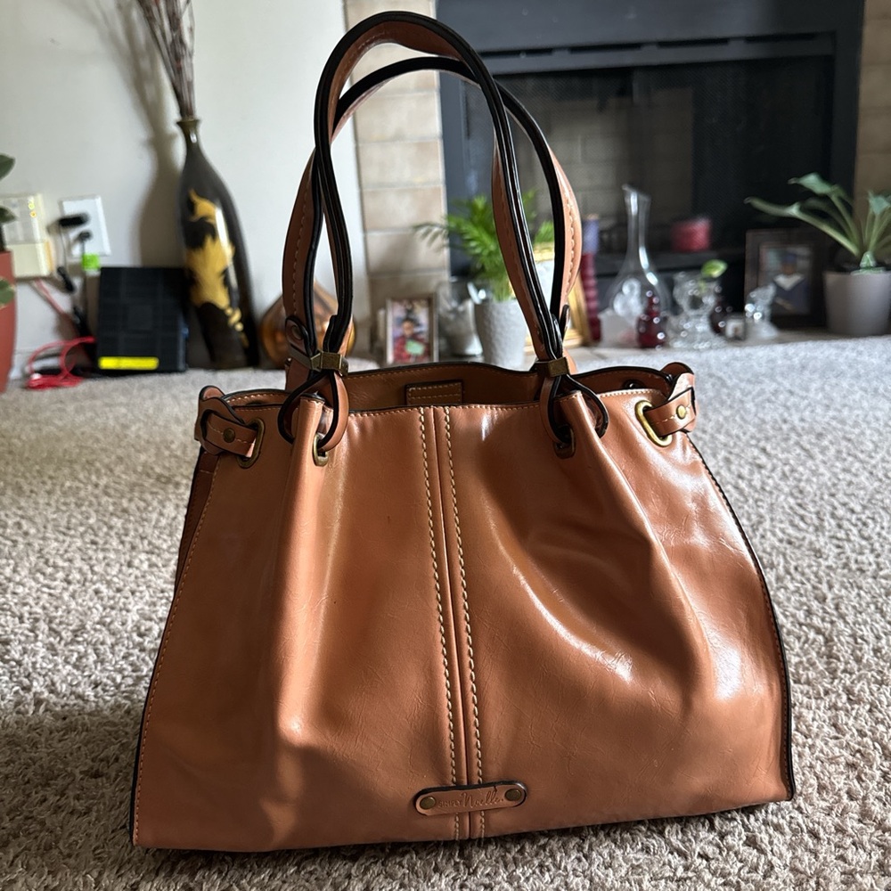 Tan Leather Satchel with Classic Design